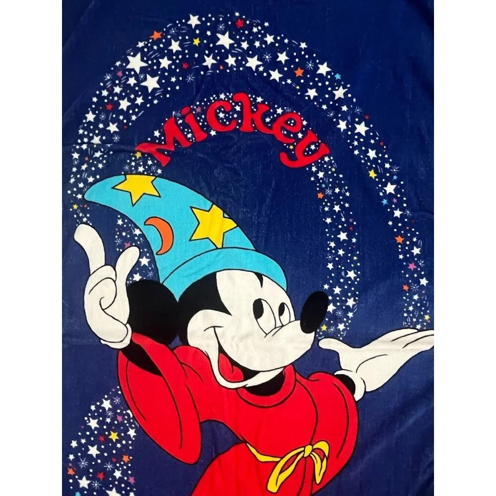 Vintage Franco Disney Mickey Sorcerer Beach Bath Towel 34x62